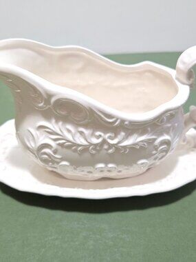 Vintage Gravy Boat and Saucer